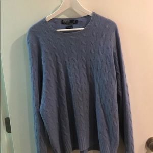Blue (worm) Cable knit cashmere Sweater